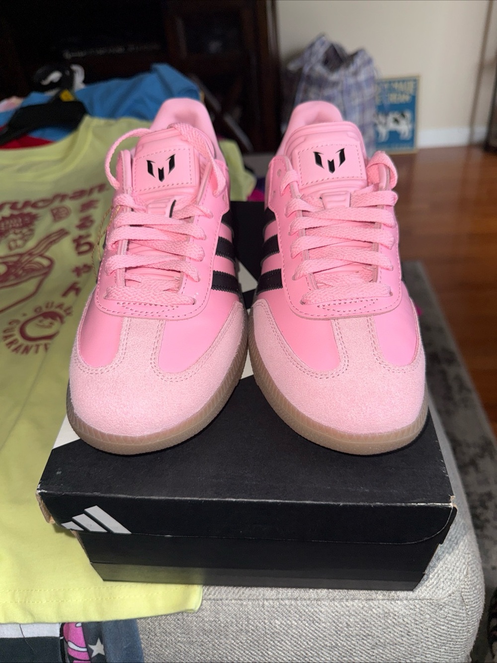 adidas Pink and Black Kids Sneakers - Youth Athletic Shoes